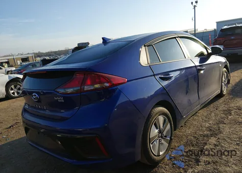 2019 Hyundai Ioniq Hybrid Blue из США, поврежденный, VIN KMHC65LC4KU110880
